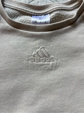 adidas Kids Cream Crewneck Sweatshirt - size L (12-14)